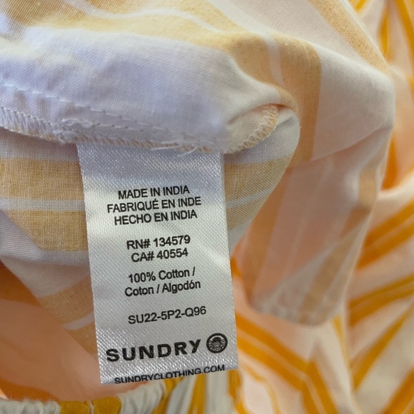 Sundry Striped Yellow and White Wide-Leg Pants - Picture 6 of 6